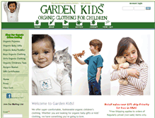 Tablet Screenshot of gardenkidsclothing.com